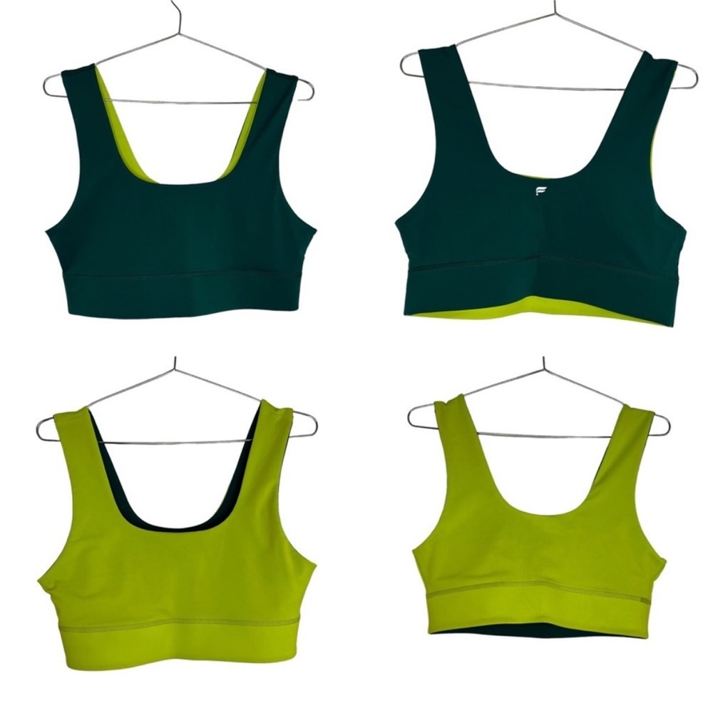 3 for $30 ✨ FABLETICS Harlow Reversible Sports Bra Green Neon Chartreuse